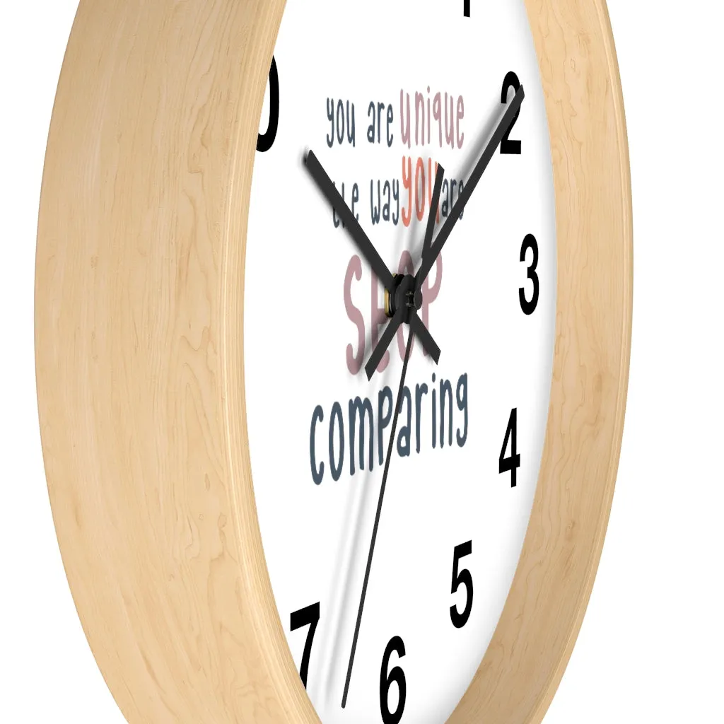 Affirmation Feminist pro choice Wall clock - I am me only me pink with coral