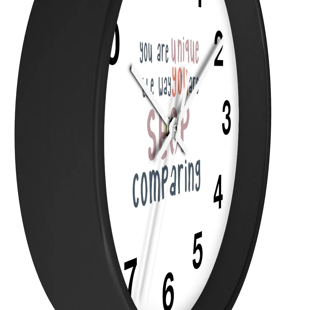 Affirmation Feminist pro choice Wall clock - I am me only me pink with coral