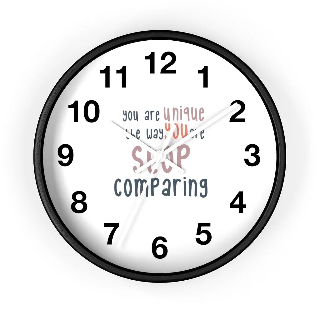 Affirmation Feminist pro choice Wall clock - I am me only me pink with coral