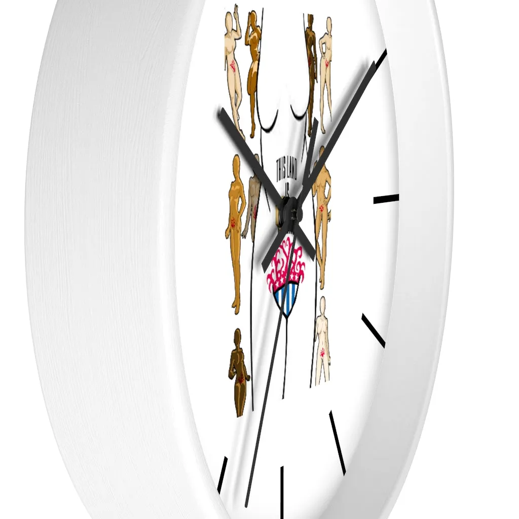 Affirmation Feminist pro choice Wall clock - This Land Is My Land