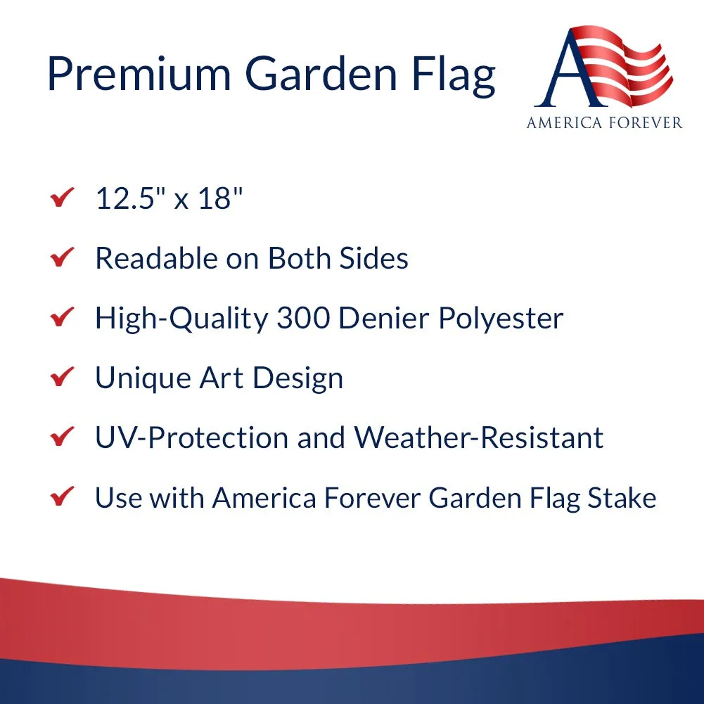 America Forever Tropical Flamingo Stained Glass Double Sided Garden Flag