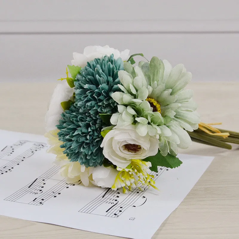 Artificial Flowers Mum Mixed Bouquet Arrangements- 7 Styles