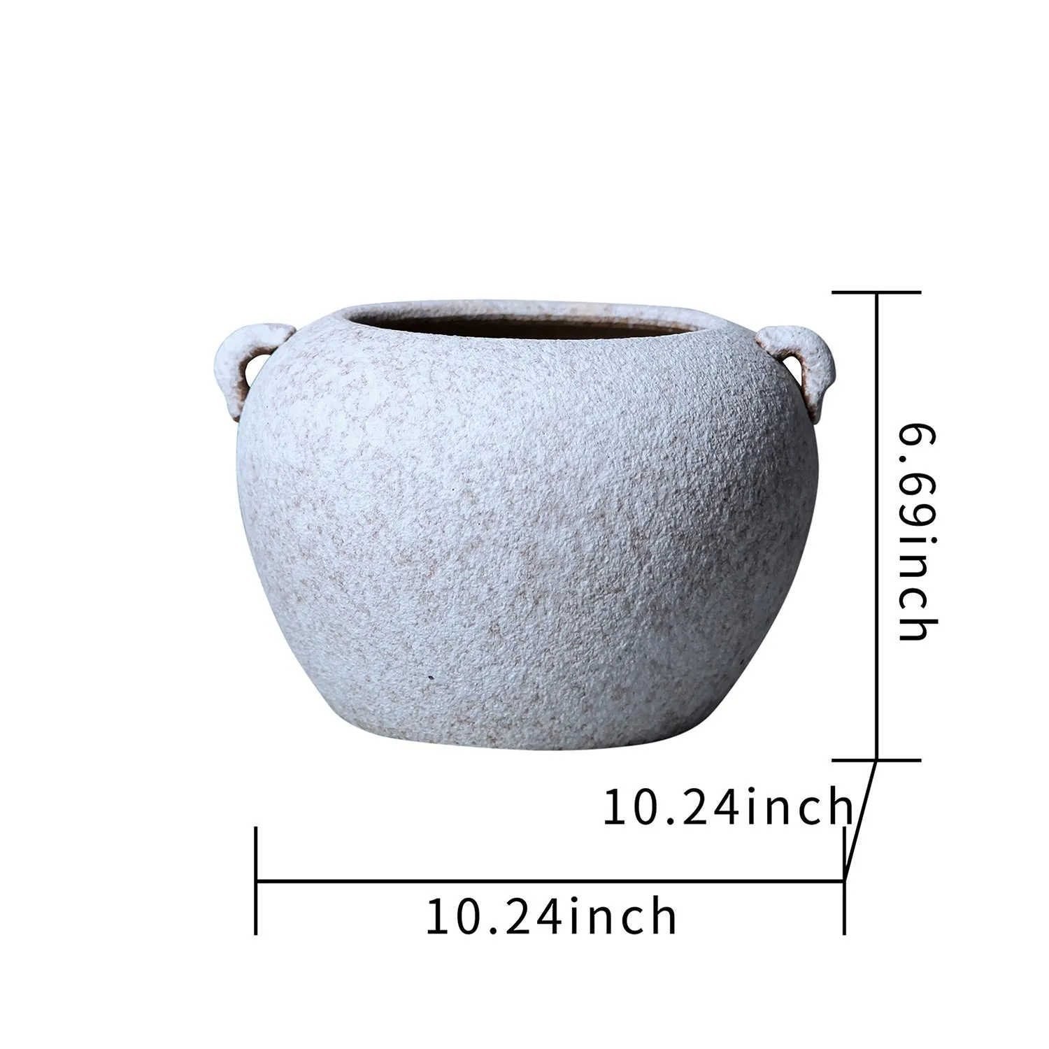 Artisan Ceramic Grey Stone Vase - Country Charm for Your Home