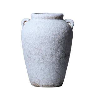 Artisan Ceramic Grey Stone Vase - Country Charm for Your Home
