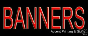 Banners Handcrafted Real GlassTube Neon Sign
