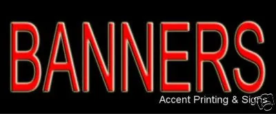 Banners Handcrafted Real GlassTube Neon Sign