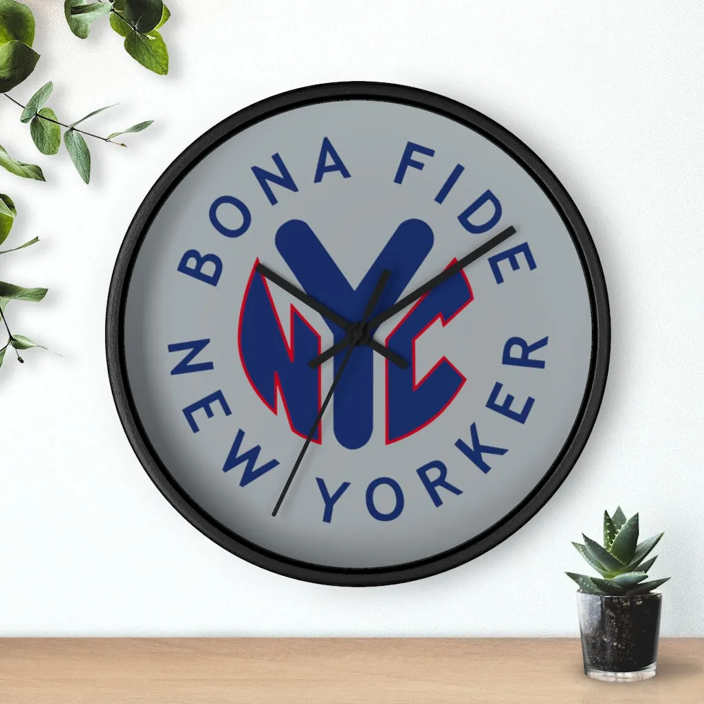 BFNY Wall Clock In NY Football Giants Colors