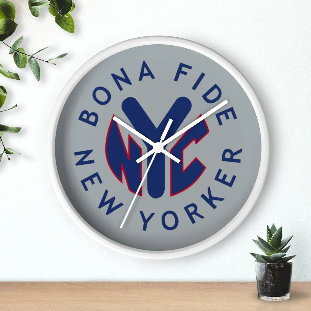 BFNY Wall Clock In NY Football Giants Colors