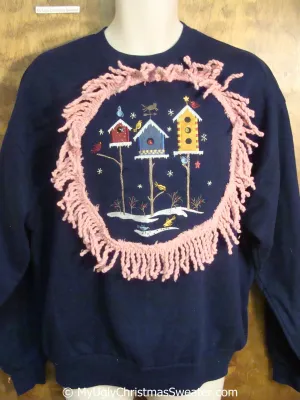 Birdhouse Neighborhood Tacky Christmas Sweatshirt