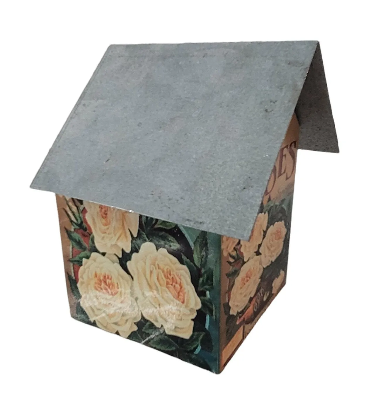 Birdhouse Yard and Garden Roses Tin Roof Birds Nest Farm Life