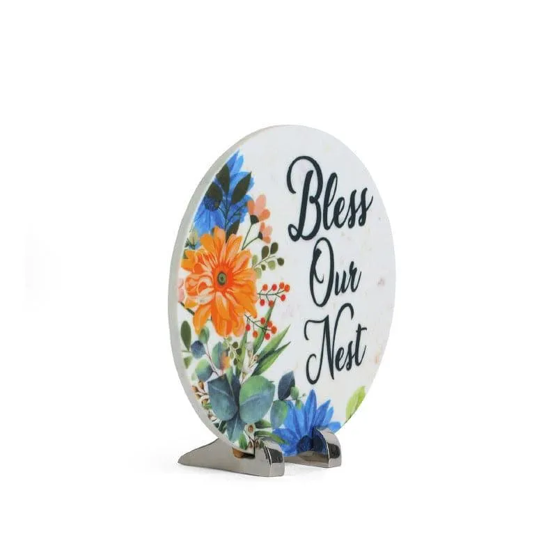 Bless Our Nest Floral Table Accent
