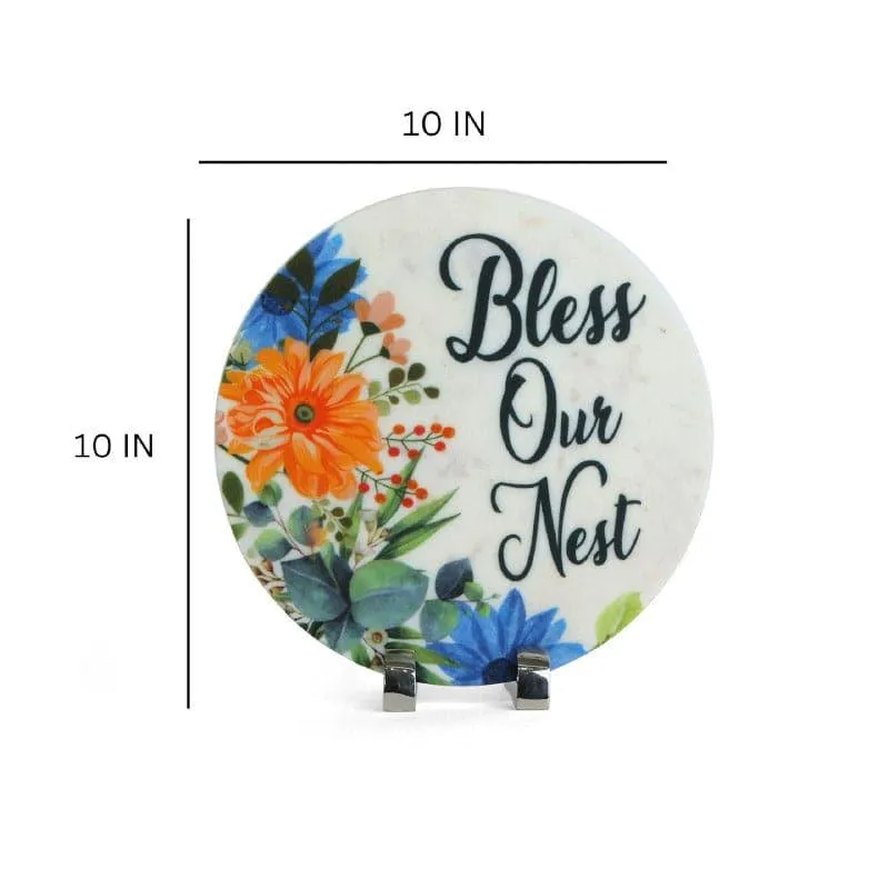 Bless Our Nest Floral Table Accent