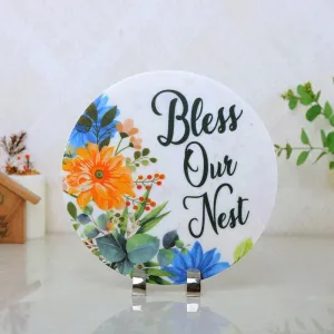 Bless Our Nest Floral Table Accent