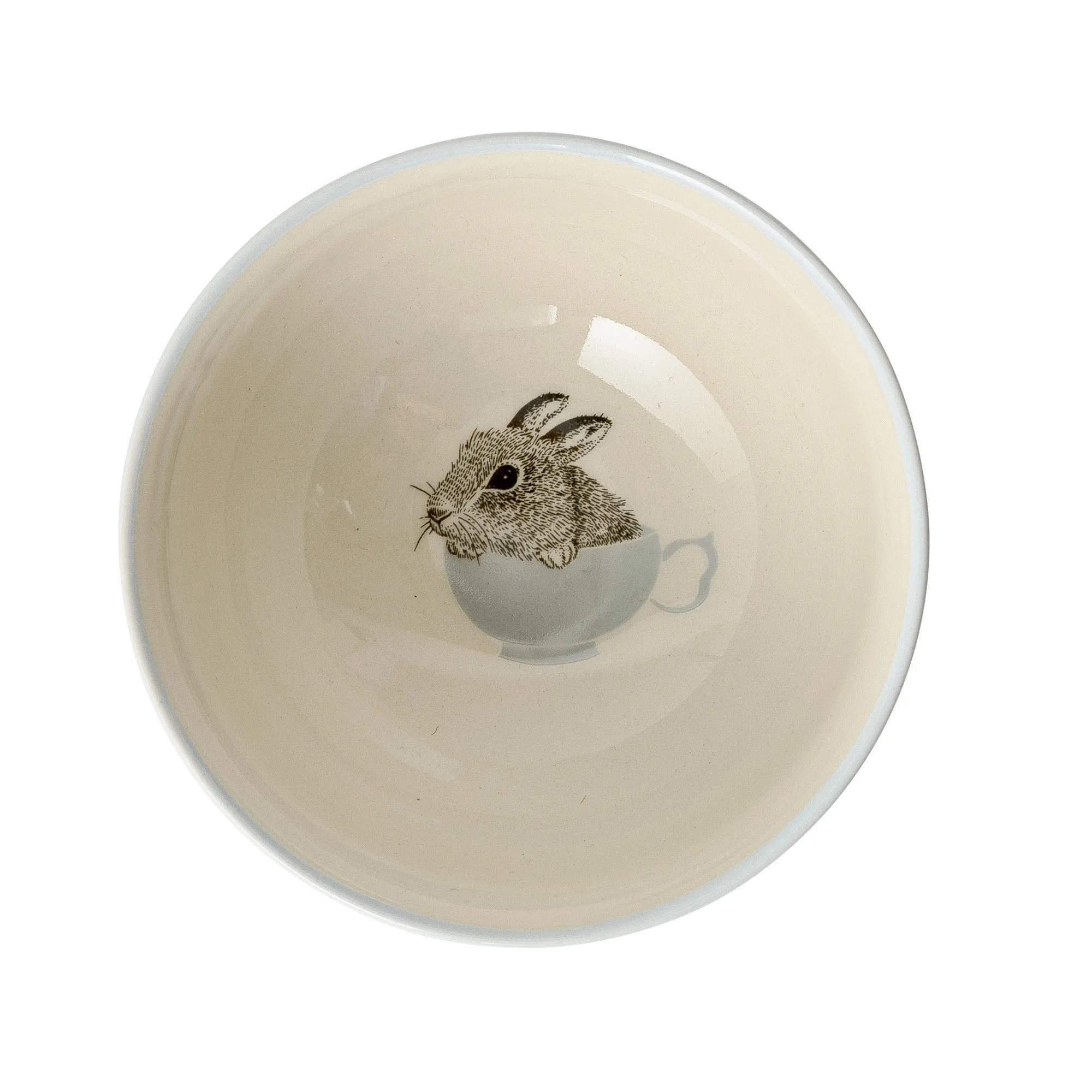Bloomingville Offwhite and Sky Blue Albert Bowl