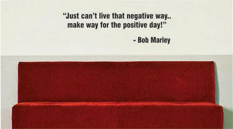 Bob Marley Positive Day Decal Quote Sticker Wall Vinyl Art Decor