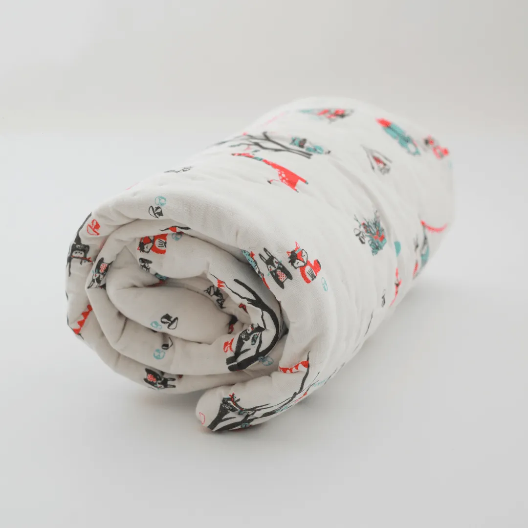 Bohemian Cuddle Handcrafted Muslin Baby Quilt