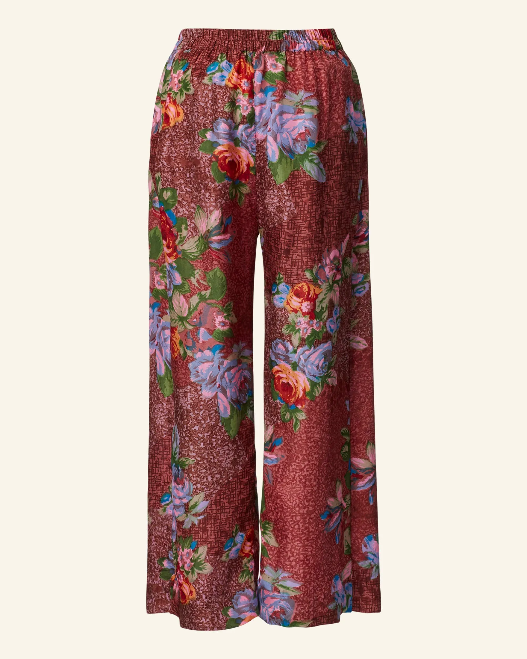 Bonnie Wine and Rose Silk Pant
