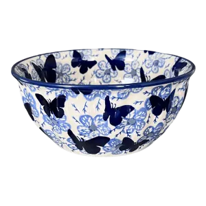 Bowl, Round, 7.75" in "Blue Butterfly" by Manufaktura | M085U-AS58