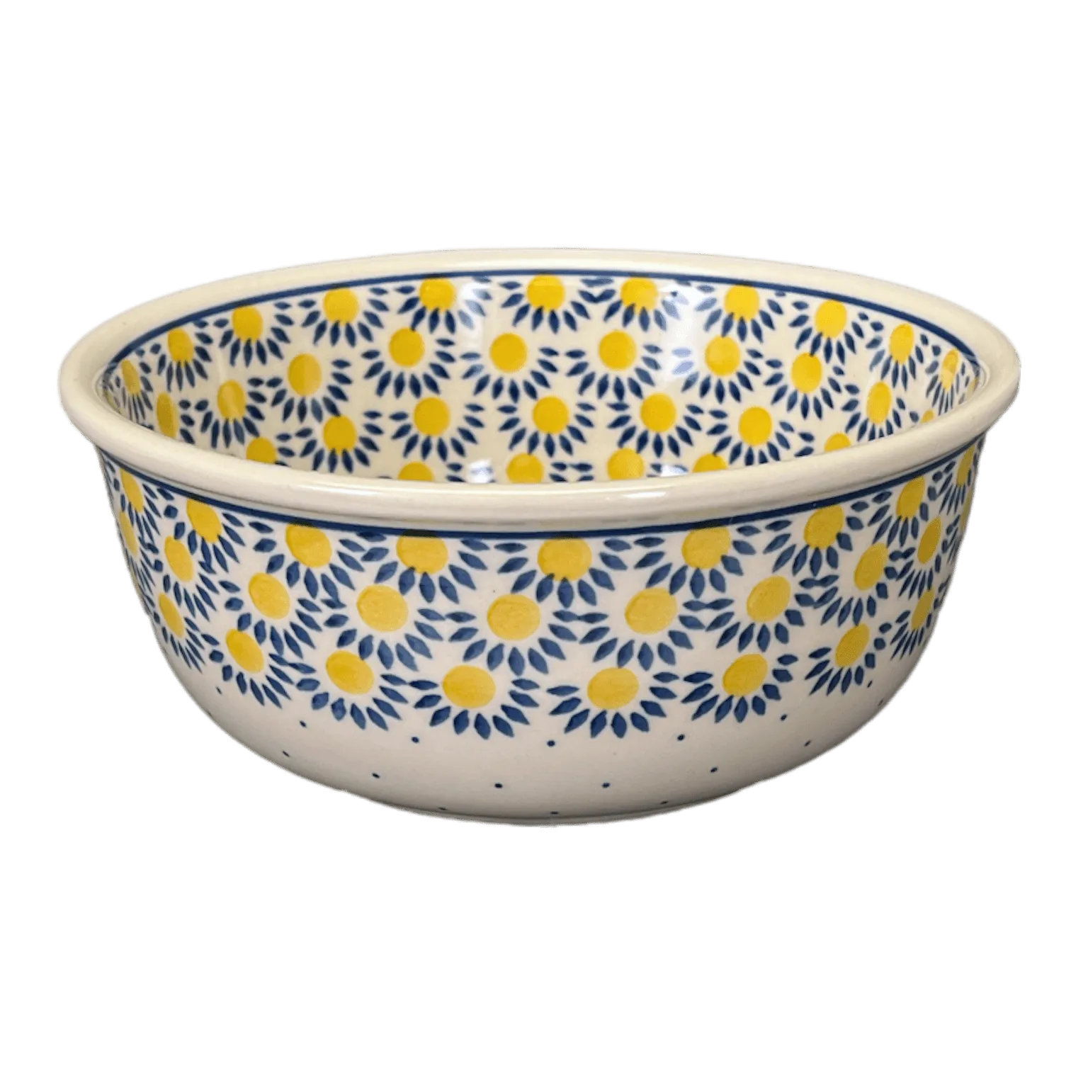Bowl, Round, 7.75" in "Sunny Circle" by Ceramika Artystyczna | A211-0215