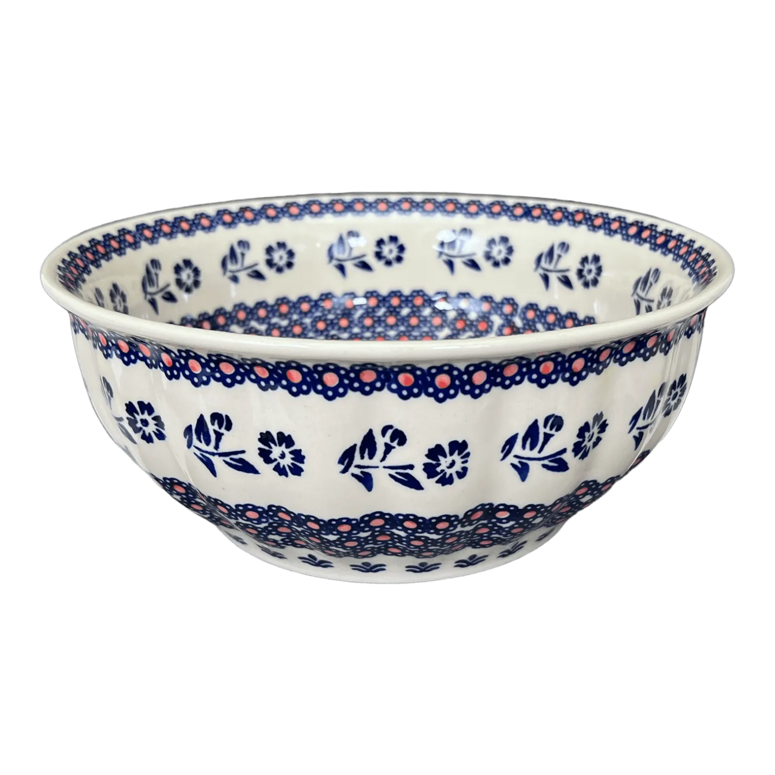 Bowl, Round, 9" Bowl in "Swedish Flower" by Manufaktura | M086T-KLK