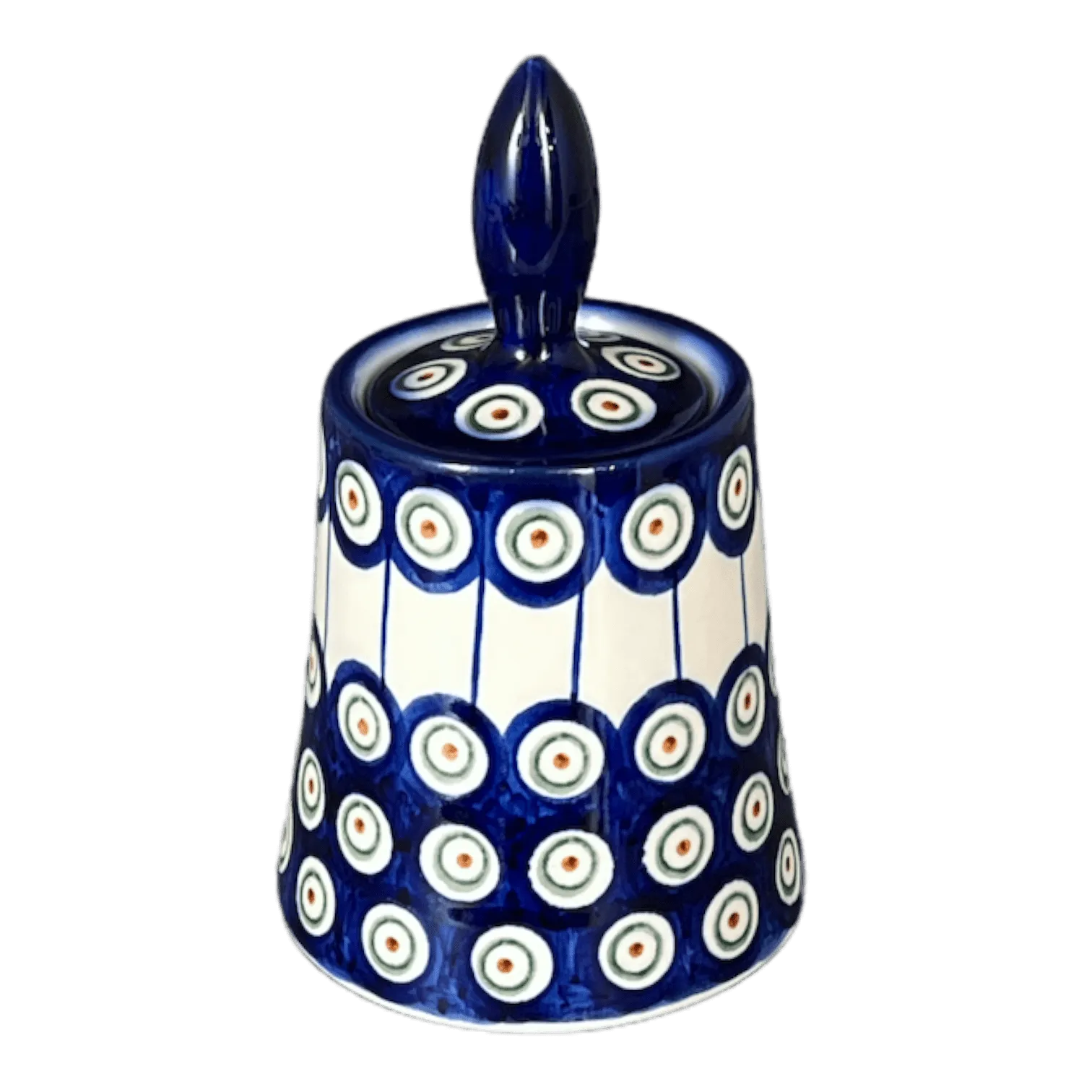 Bowl, Round, Opus, Sugar Bowl, 5.5", WR (WR9D) in "Peacock in Line" by W.R. Ceramika | WR9D-SM1