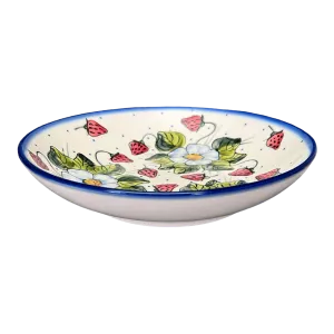 Bowl, Round, Pasta Bowl, WR (WR5E) in "Strawberries & Blossoms" by W.R. Ceramika | WR5E-WR2