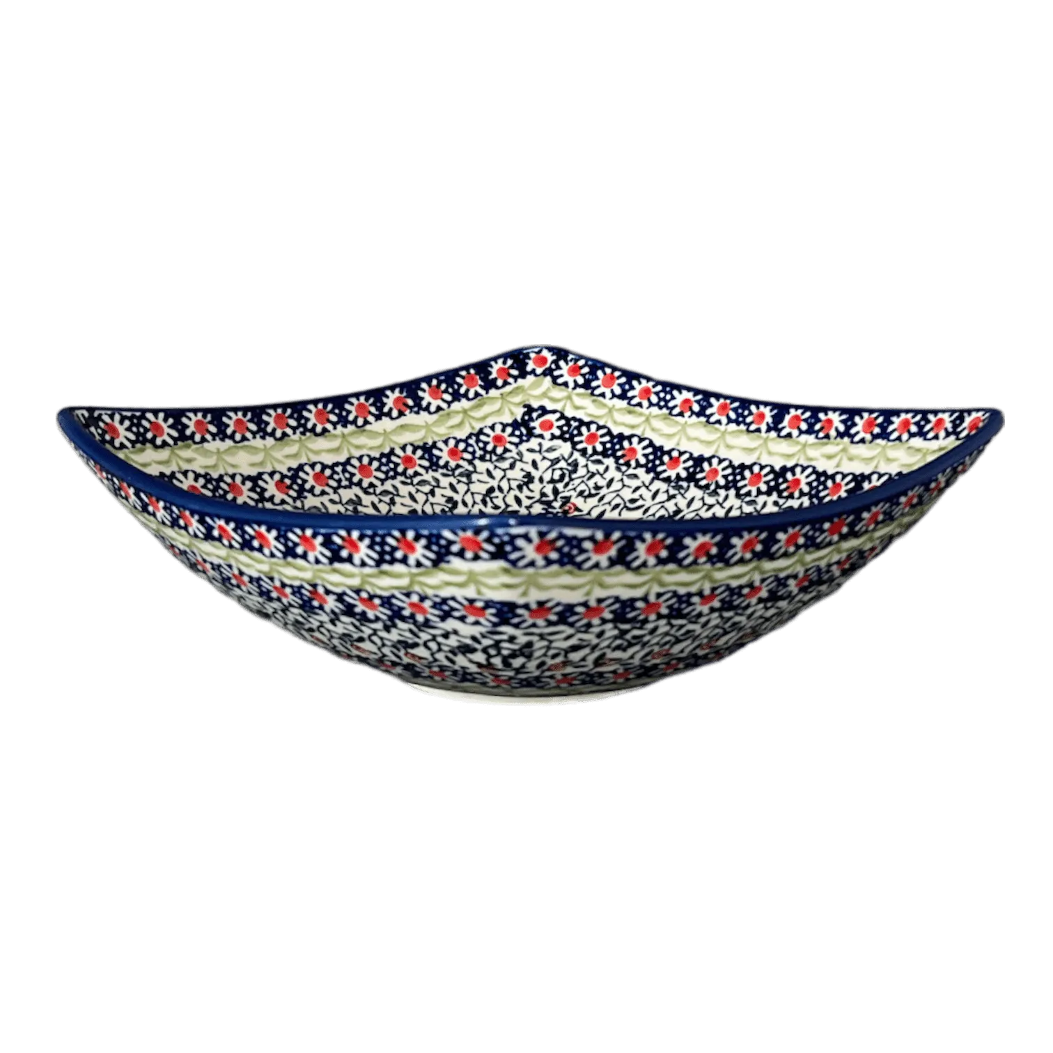 Bowl, Square, Nut, Medium, 7.75" in "Daisy Rings" by Manufaktura | M113U-GP13