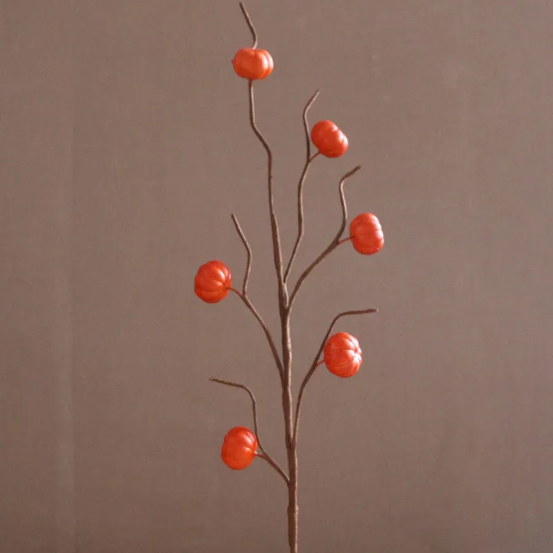Bulk 10pcs 27.5" Pumpkin Branches Bouquet Fall Decor for Home Thanksgiving Wholesale