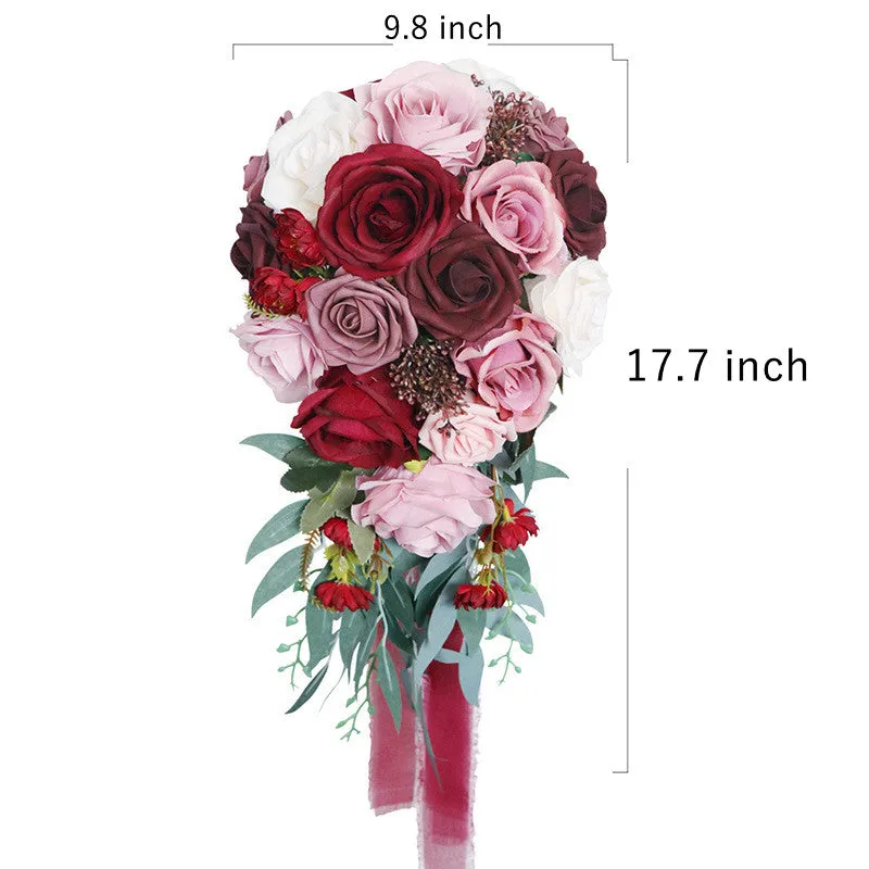 Bulk Cascading Rose Bridal Bouquet Wedding Bouquets Wholesale