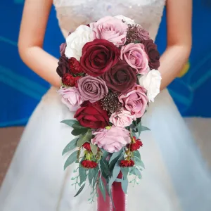 Bulk Cascading Rose Bridal Bouquet Wedding Bouquets Wholesale