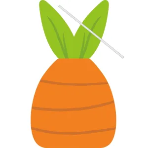 Bulk Easter carrot Cello Bag with Twist Ties (240 per Case)