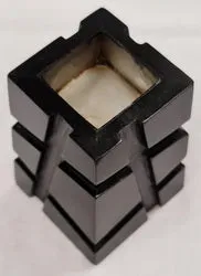 Candle Holder - Wooden Rustic w/Steel Top (8 x 8 x 12cm)