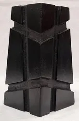 Candle Holder - Wooden Rustic w/Steel Top (8 x 8 x 15cm)