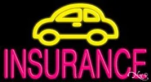 Car Insurance Handcrafted Real GlassTube Neon Sign