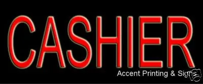 Cashier Neon Sign (Glass Tubing)