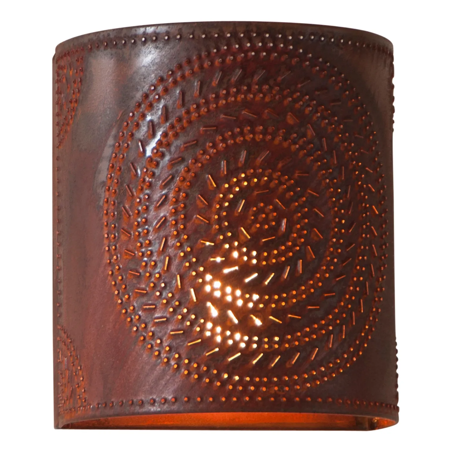 Chisel Sconce Light in Rustic Tin