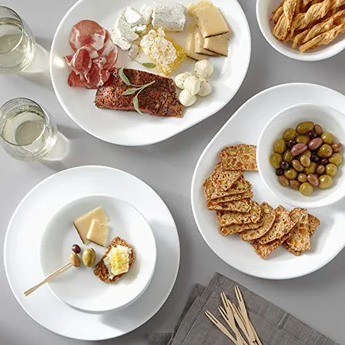 Corelle®| Winter Frost White 38pc Dinnerware Set | Service for 12 | Classic White |Easy-to-Clean | Triple-layer strong glass resistant to chips and cracks |Made in USA