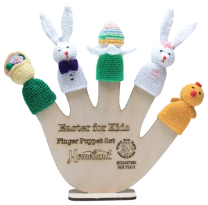 Crocheted Finger Puppet Set "Easter"