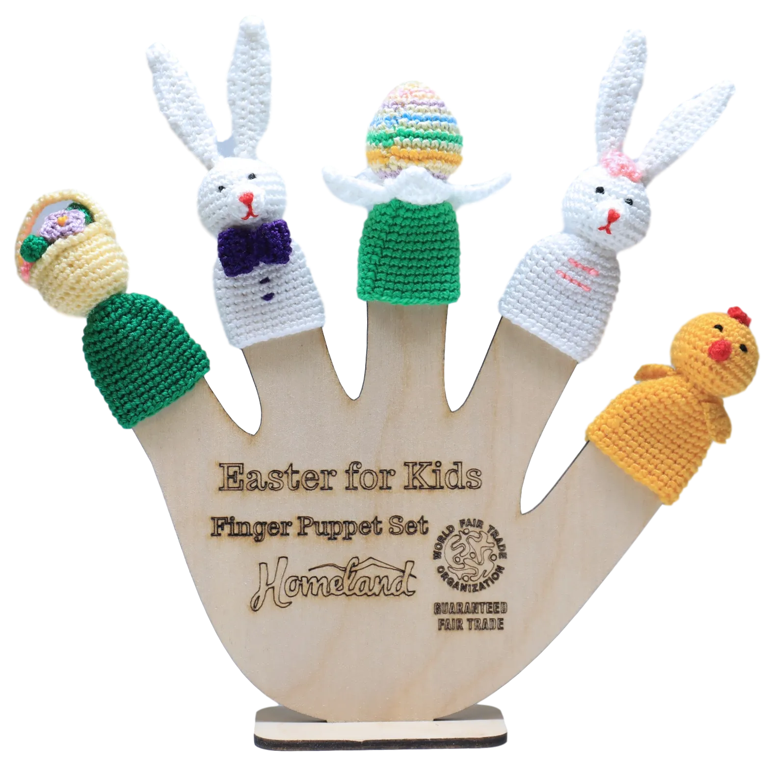 Crocheted Finger Puppet Set "Easter"