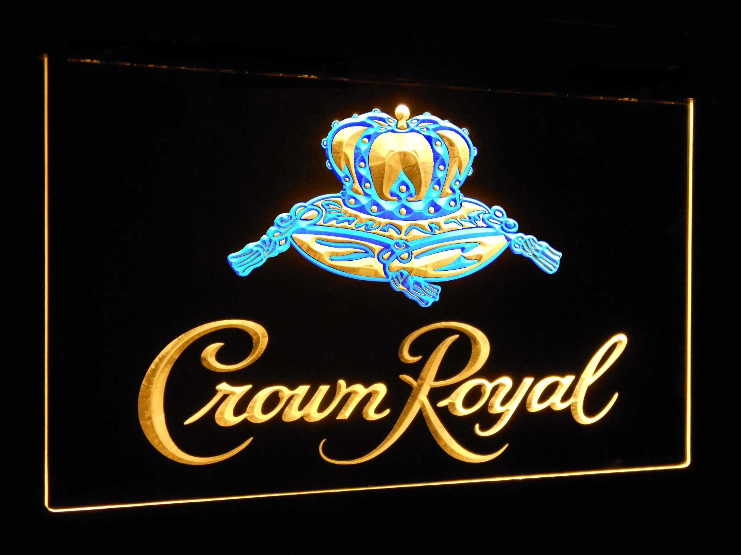 Crown Royal  Bar Decoration Gift Dual Color Led Neon Light Signs st6-a0104