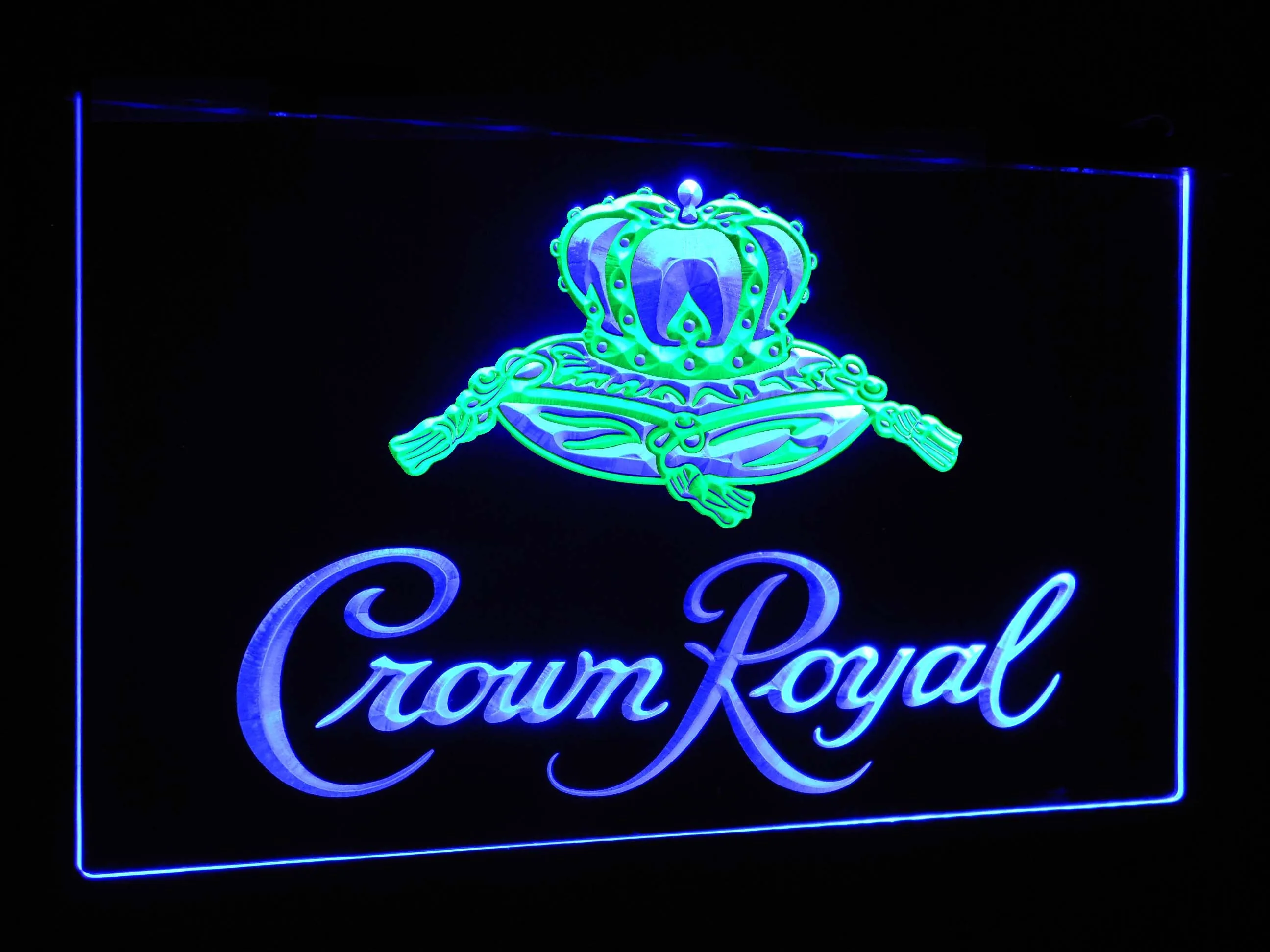 Crown Royal  Bar Decoration Gift Dual Color Led Neon Light Signs st6-a0104