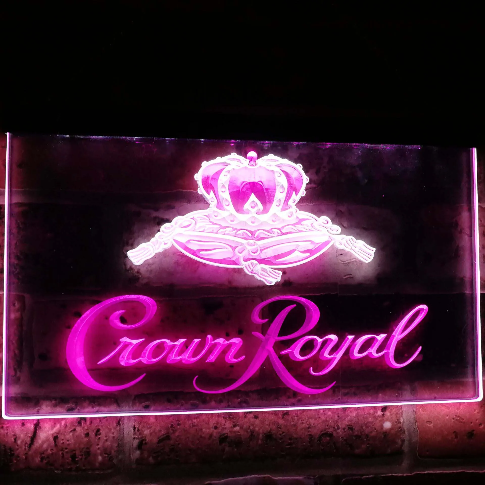 Crown Royal  Bar Decoration Gift Dual Color Led Neon Light Signs st6-a0104