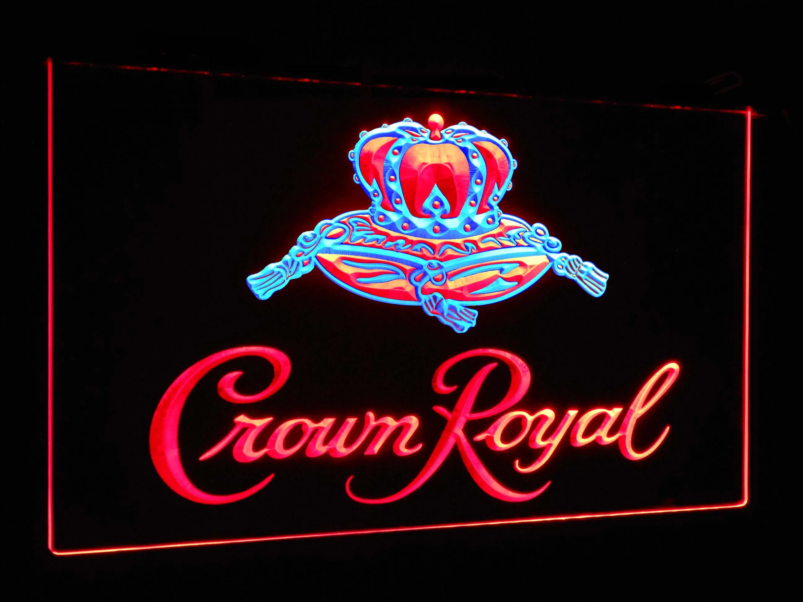 Crown Royal  Bar Decoration Gift Dual Color Led Neon Light Signs st6-a0104