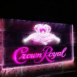 Crown Royal  Bar Decoration Gift Dual Color Led Neon Light Signs st6-a0104