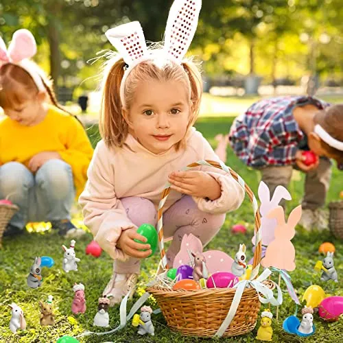 Dokeawo Easter Eggs Filled with Toys, 10Pcs Easter Eggs with 10Pcs Mini Pull-back Car Toys for Easter Egg Hunt, Easter Gifts for Kids, Easter Basket Stuffers for Kids