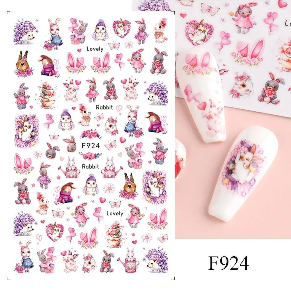 Easter Bunny Nail Stickers: Playful Design for Festive Manicures!