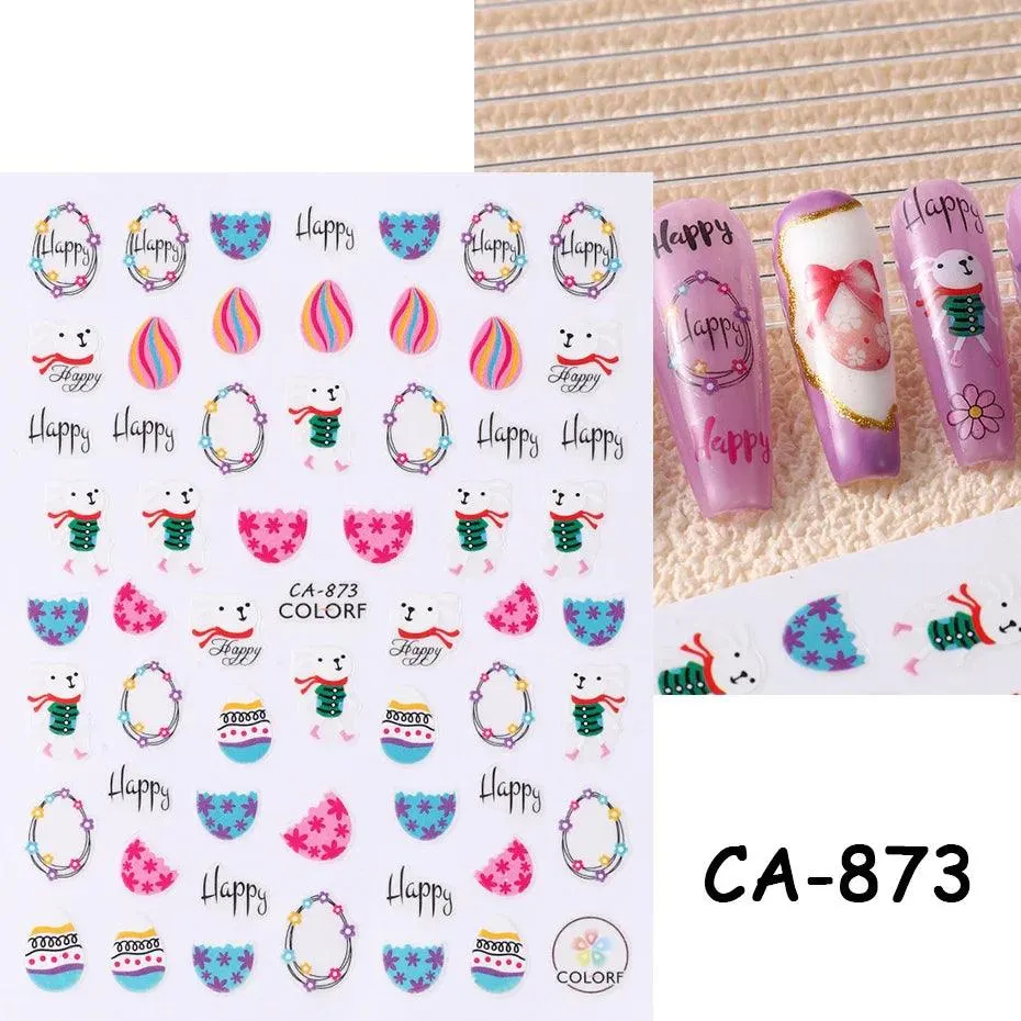 Easter Bunny Nail Stickers: Playful Design for Festive Manicures!