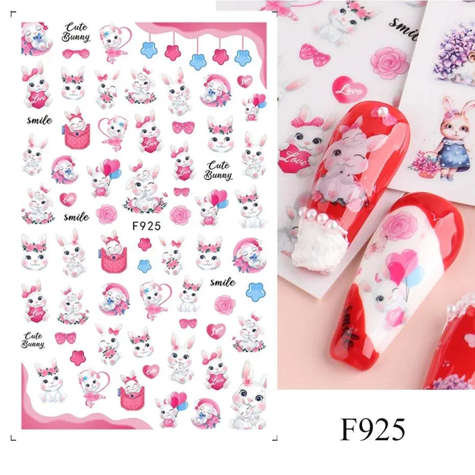 Easter Bunny Nail Stickers: Playful Design for Festive Manicures!