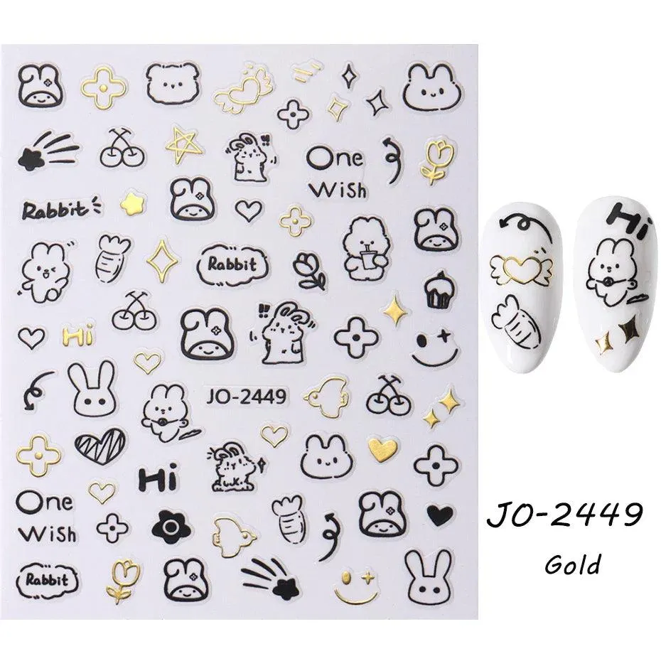 Easter Bunny Nail Stickers: Playful Design for Festive Manicures!