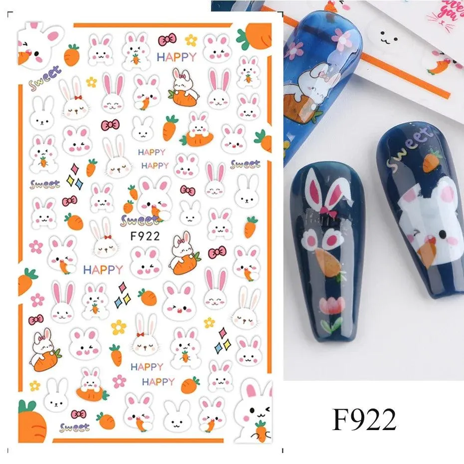 Easter Bunny Nail Stickers: Playful Design for Festive Manicures!